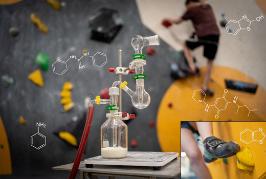クライミングシューズの化学物質が室内ジムに悪影響(Chemicals from climbing shoes cause trouble in indoor halls)