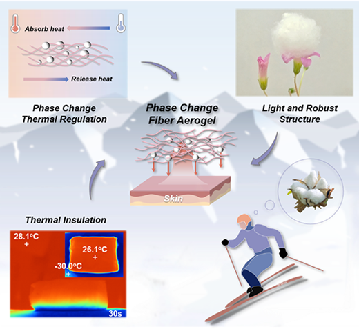 Cotton-Inspired Phase Change Fiber Aerogels with Dual-Functional ...