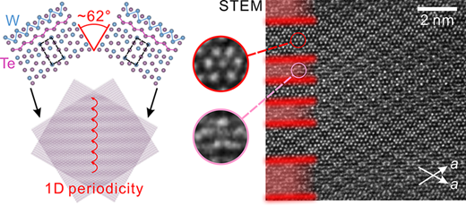 ２次元格子をひねって重ねると１次元超格子が出現 ～２次元原子層物質が１次元物性研究の新しいプラットフォームに～